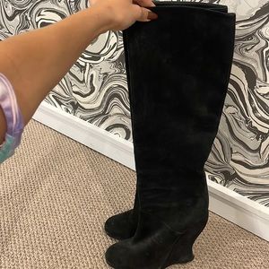 Bottega veneta black suede boots size 40